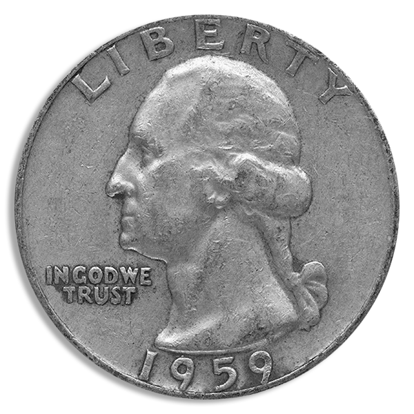 90% Silver Washington Quarters - $1.00 Face Value