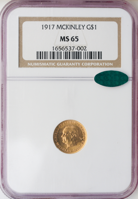 1917 McKinley Gold $1 Commemorative NGC MS65 CAC 1917 McKinley Gold $1 Commemorative NGC MS65 CAC