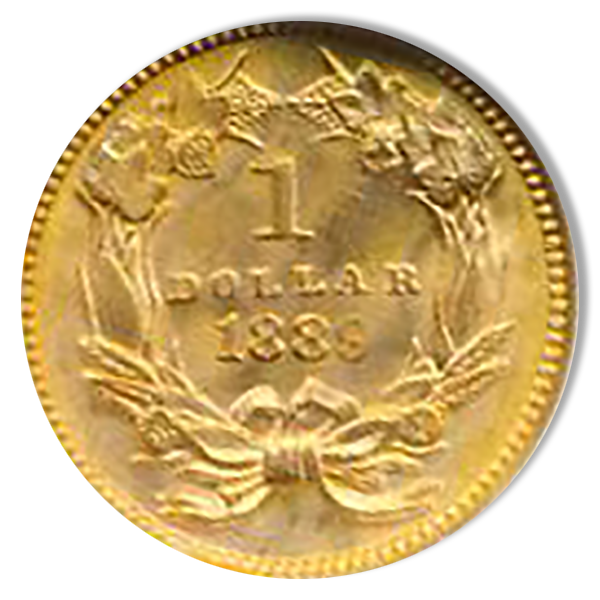 1889 Gold $1 Type 3 NGC MS67 CAC