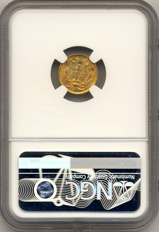1857 Gold $1 Type 3 NGC MS66 CAC 1857 Gold $1 Type 3 NGC MS66 CAC
