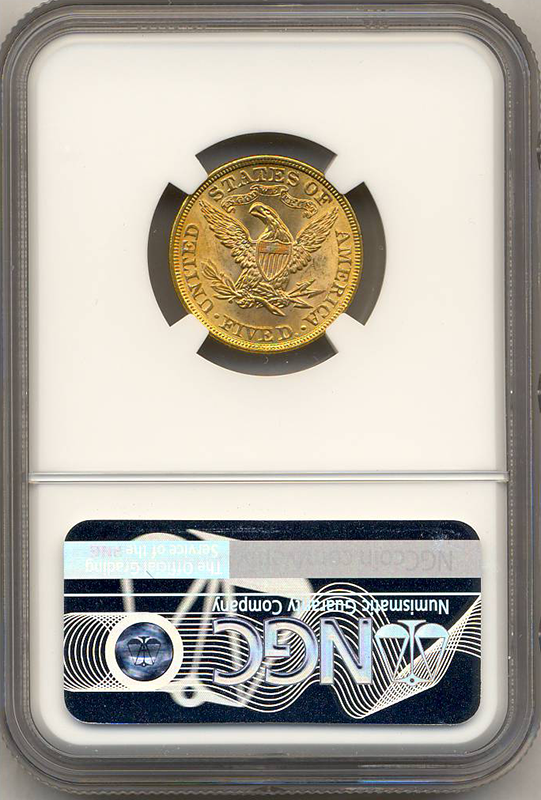 1899 $5 Liberty NGC MS65 CAC + 1899 $5 Liberty NGC MS65 CAC +