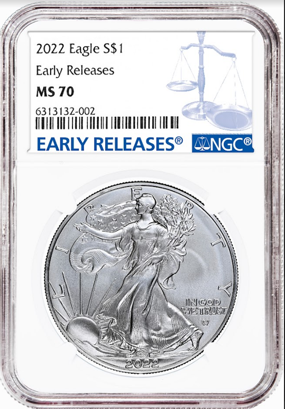 2022 1 oz Silver Eagle NGC Early Releases