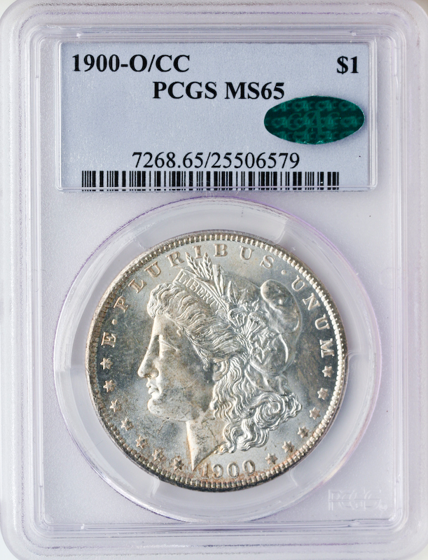 1900-O/CC MORGAN $1 PCGS MS65 CAC 1900-O/CC MORGAN $1 PCGS MS65 CAC