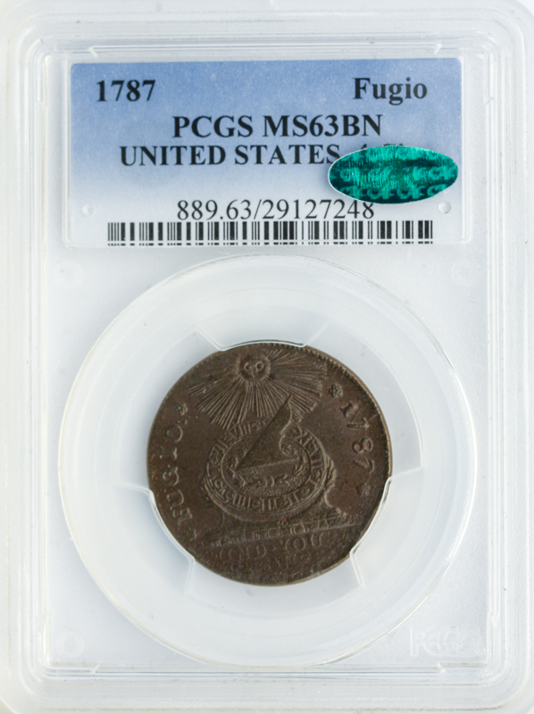 1787 FUGIO Cent US PCGS MS63 Brown CAC