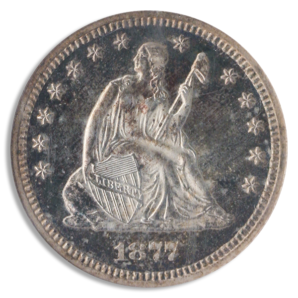 1877 Std Liberty Quarter NGC PR64 CAC 1877 Std Liberty Quarter NGC PR64 CAC