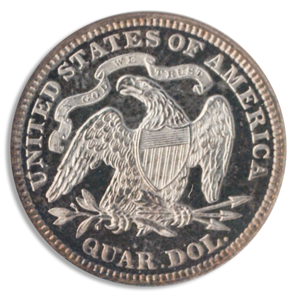 1877 Std Liberty Quarter NGC PR64 CAC 1877 Std Liberty Quarter NGC PR64 CAC
