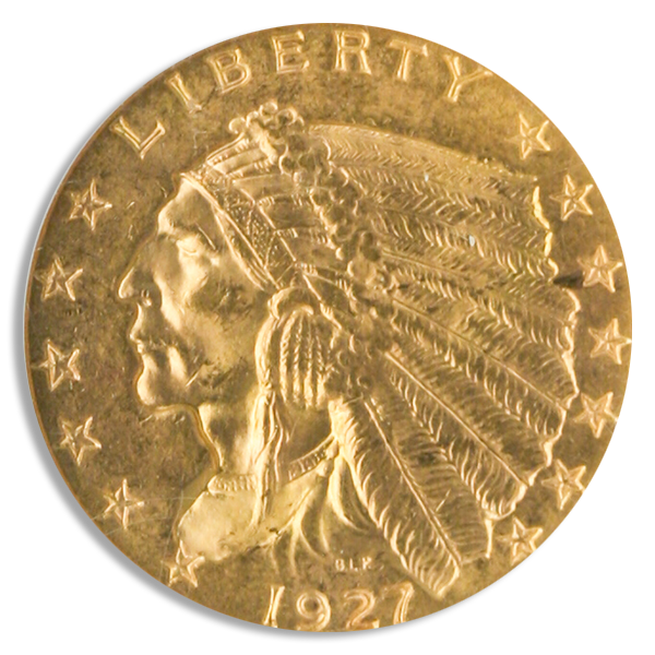 $2 1/2 Indian Certified MS63 (Dates/Types Vary)