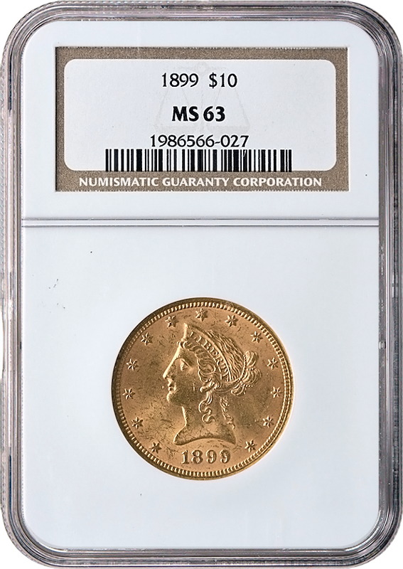 $10 Liberty Certified MS63 (Dates/Types Vary)