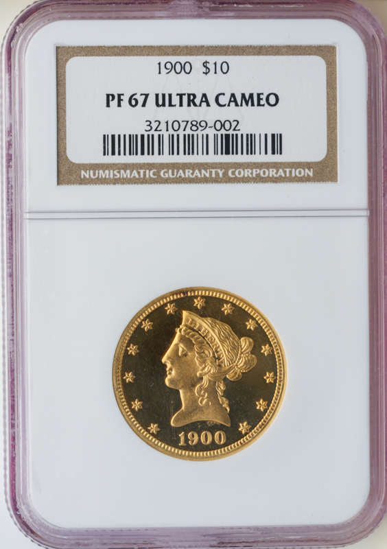 1900 $10 Liberty NGC PR67 Ultra Cameo