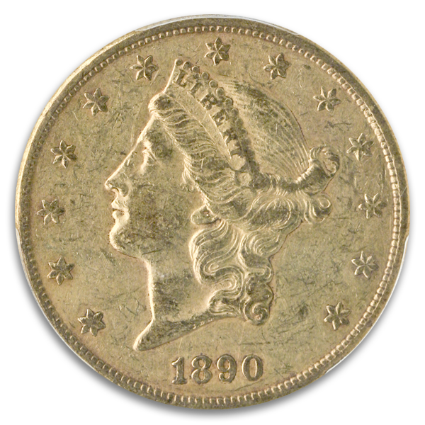 1890-CC $20 Liberty PCGS XF45 CAC
