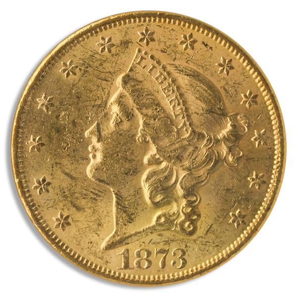1873 $20 Liberty Open 3 NGC MS60 CAC 1873 $20 Liberty Open 3 NGC MS60 CAC