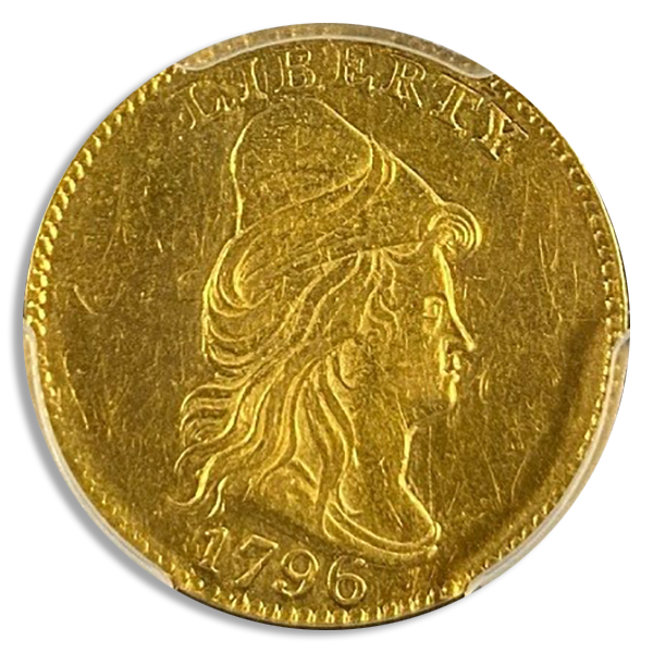 1796 $2.50 Draped Bust No Stars PCGS AU58 1796 $2.50 Draped Bust No Stars PCGS AU58