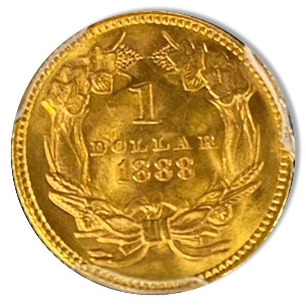 1888 Gold $1 PCGS MS67 CAC 1888 Gold $1 PCGS MS67 CAC