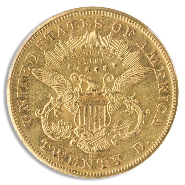 1876-CC $20 Liberty PCGS AU58