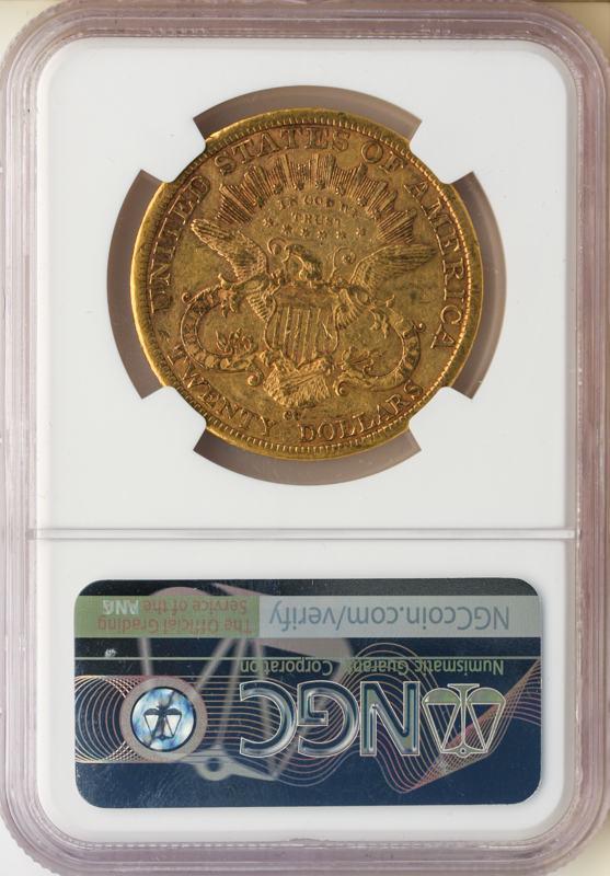 1877-CC $20 Liberty NGC XF45 CAC