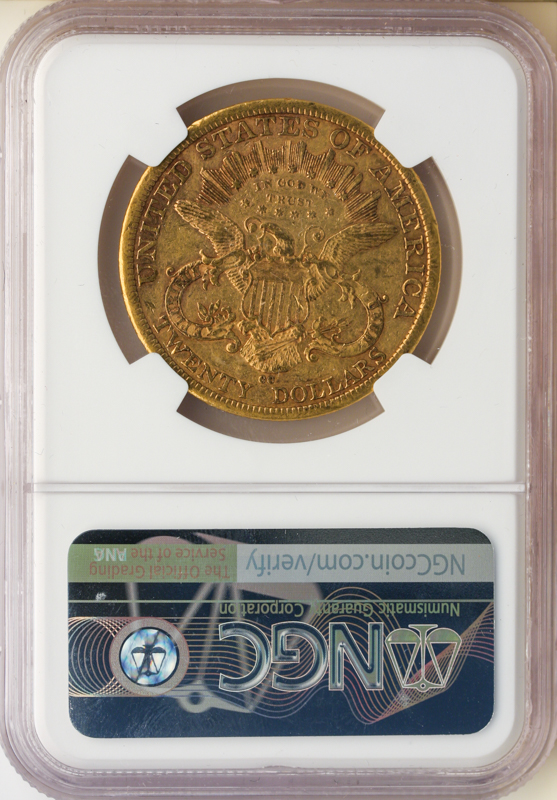 1877-CC $20 Liberty NGC XF45 CAC 1877-CC $20 Liberty NGC XF45 CAC