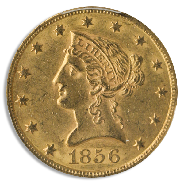 1856 $10 Liberty PCGS MS61 CAC