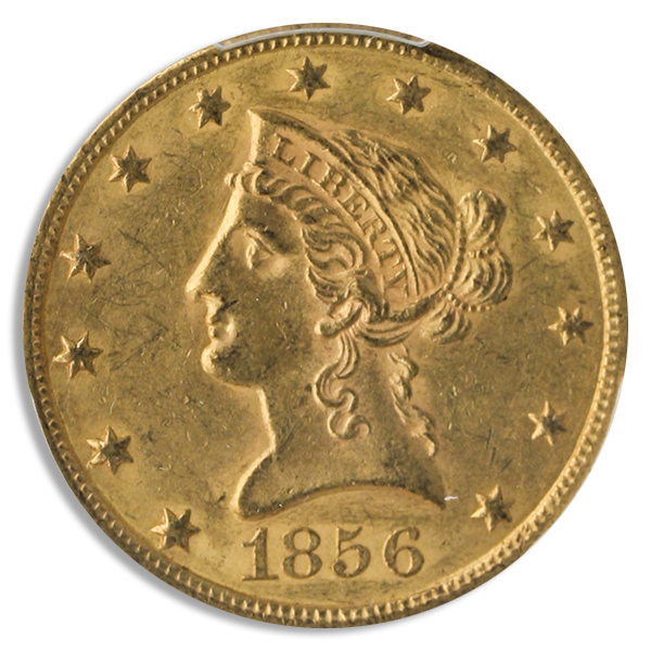 1856 $10 Liberty PCGS MS61 CAC 1856 $10 Liberty PCGS MS61 CAC