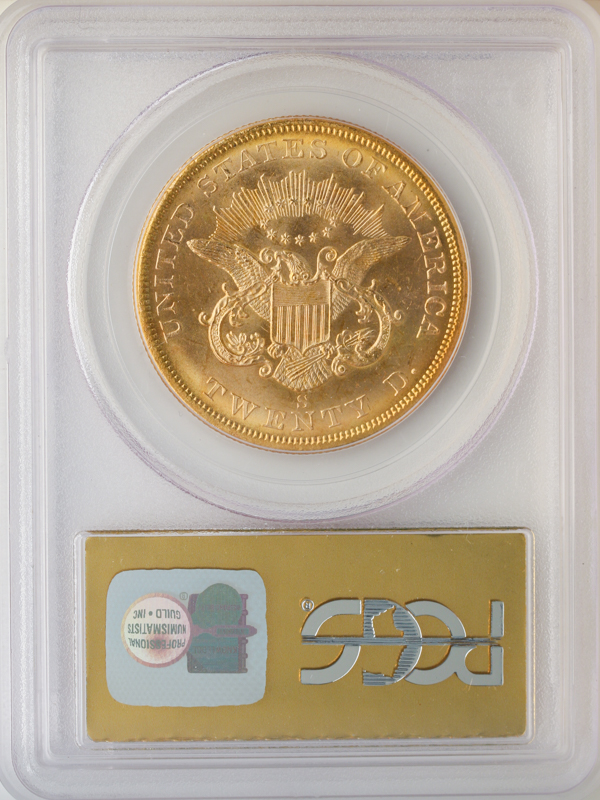 1857-S $20 Liberty S.S. Central America PCGS MS66 CAC 1857-S $20 Liberty S.S. Central America PCGS MS66 CAC