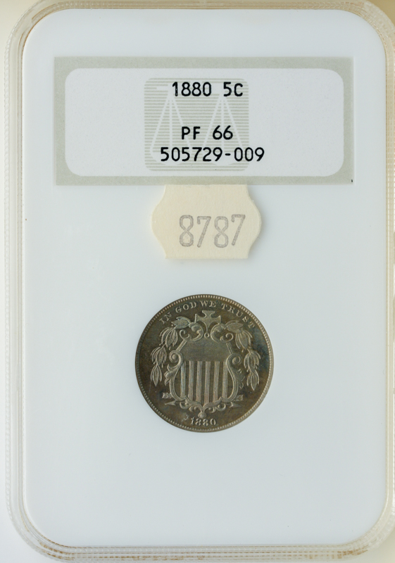 1880 Shield Nickel NGC PR66 1880 Shield Nickel NGC PR66