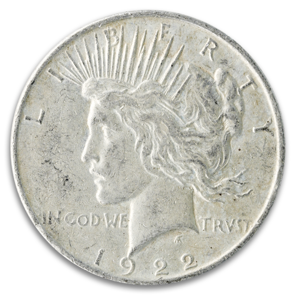 Circulated American Silver Peace Dollar (Dates/Types Vary)