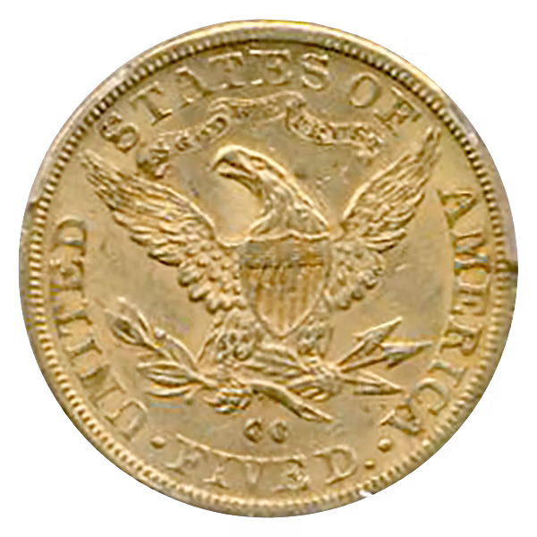 1891-CC $5 Liberty PCGS AU58 CAC 1891-CC $5 Liberty PCGS AU58 CAC