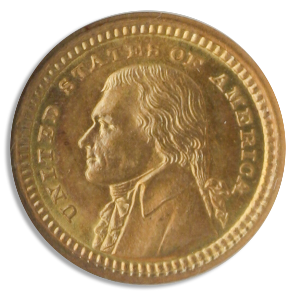 1903 LA Purchase Jefferson Gold Commemorative $1 NGC MS65 1903 LA Purchase Jefferson Gold Commemorative $1 NGC MS65