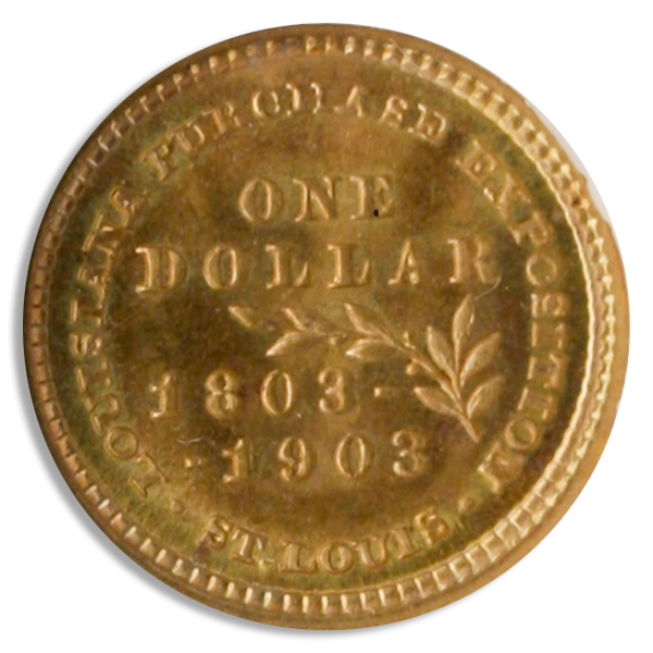 1903 LA Purchase Jefferson Gold Commemorative $1 NGC MS65