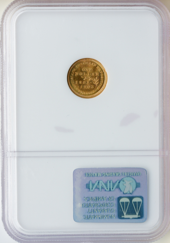 1903 LA Purchase Jefferson Gold Commemorative $1 NGC MS65