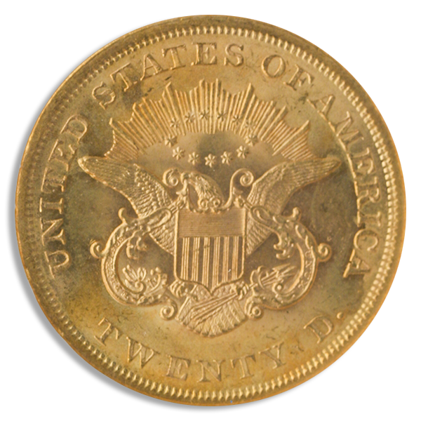 1861 $20 Liberty NGC MS64