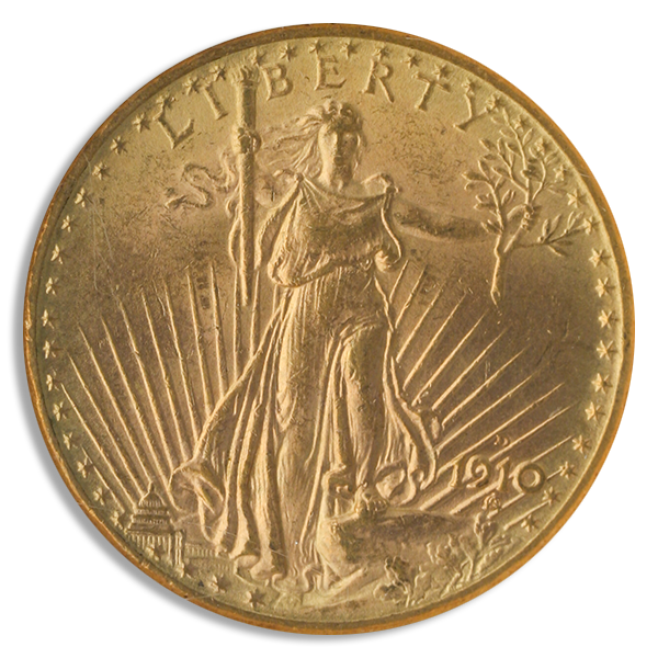 1910-D $20 Saint Gaudens NGC MS63 CAC