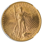 1914 $20 Saint Gaudens NGC MS62 CAC