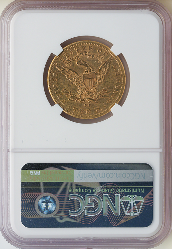 1884-CC $10 Liberty NGC AU58 CAC 1884-CC $10 Liberty NGC AU58 CAC