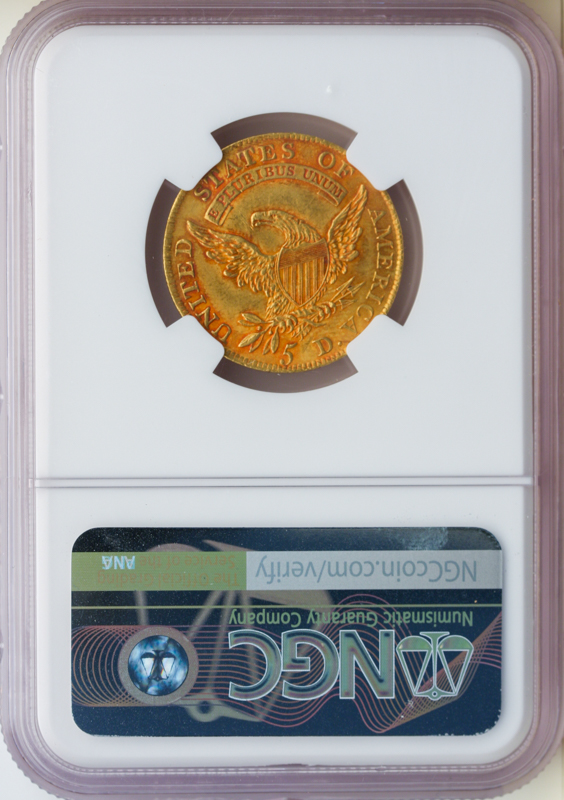 1810 $5 Capped Bust Small Date Large 5 NGC MS61 1810 $5 Capped Bust Small Date Large 5 NGC MS61