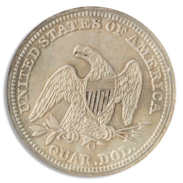 1849-O Liberty Seated Quarter Eliasberg NGC MS64
