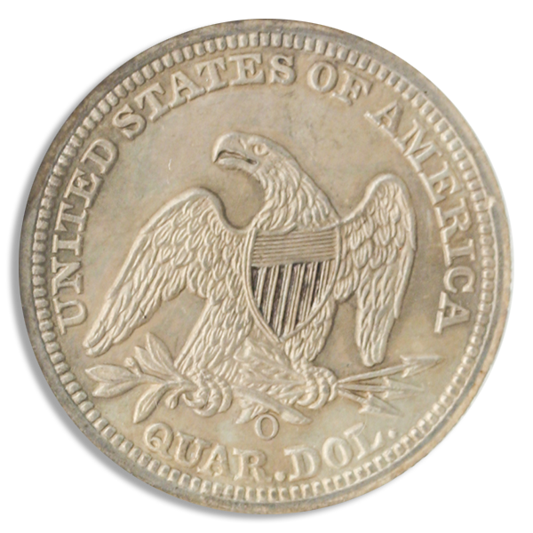 1849-O Liberty Seated Quarter Eliasberg NGC MS64 1849-O Liberty Seated Quarter Eliasberg NGC MS64