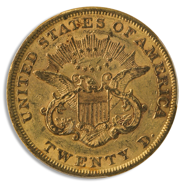 1855 $20 Liberty PCGS XF45 CAC 1855 $20 Liberty PCGS XF45 CAC