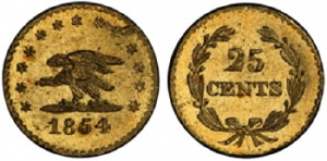 Defiant Eagle .25 coin obverse and reverse