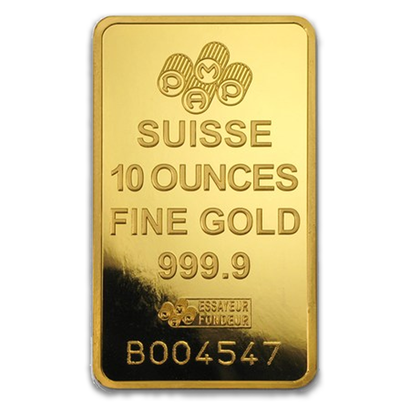 10 oz. Gold Bullion Bars (Types and Conditions Vary)