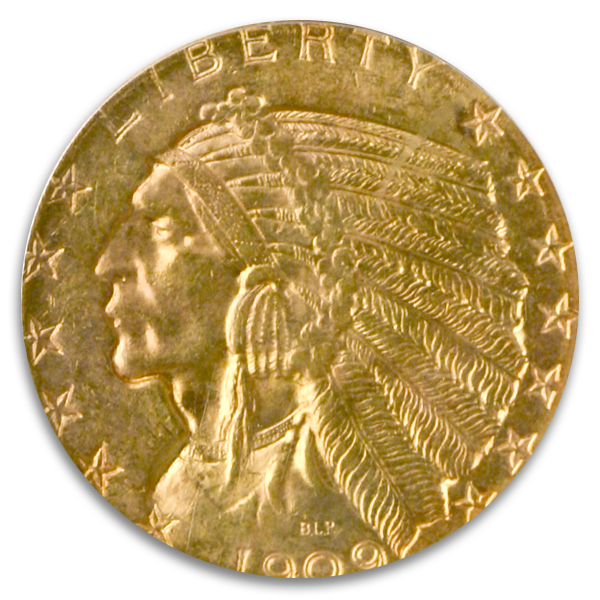 $5 Indian Certified MS62 (Dates/Types Vary)
