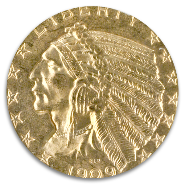 $5 Indian Certified MS64 CAC (Dates/Types Vary)