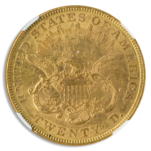 1876 $20 Liberty NGC AU58
