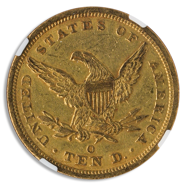 1843-O $10 Liberty NGC AU55