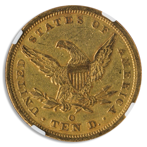 1843-O $10 Liberty NGC AU55 1843-O $10 Liberty NGC AU55