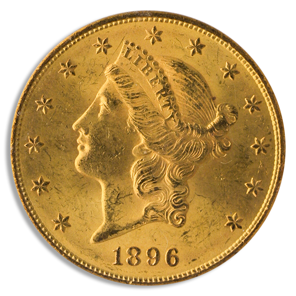 1896-S $20 Liberty PCGS MS62
