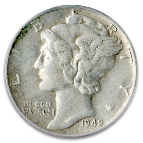 1942-1 Mercury Dime PCGS XF40 1942-1 Mercury Dime PCGS XF40