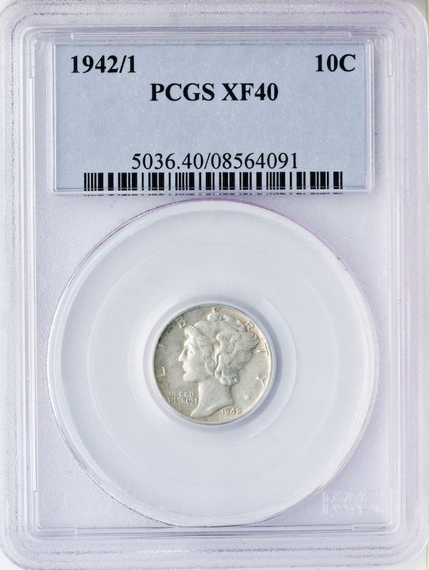 1942-1 Mercury Dime PCGS XF40 1942-1 Mercury Dime PCGS XF40