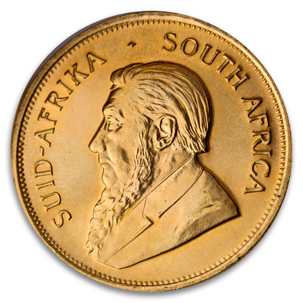 1 oz South African Gold Krugerrand Coin (Circ, Dates Vary)