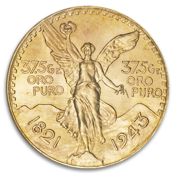 Mexican Gold 50 Peso Coin (Circ, Dates Vary)