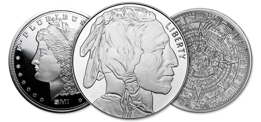 1 oz Silver Round (BU, Types Vary) 1 oz Silver Round (BU, Types Vary)